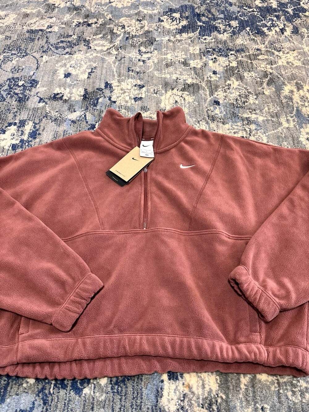 Nike Therma-Fit Half Zip Fleece Size M Brown